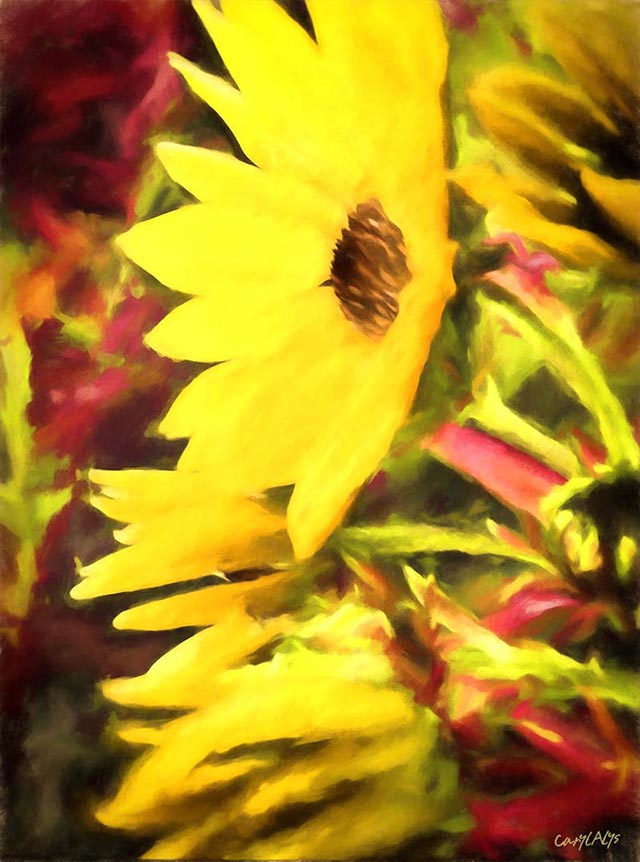 Fall Sunflower Giclee Print for Sale